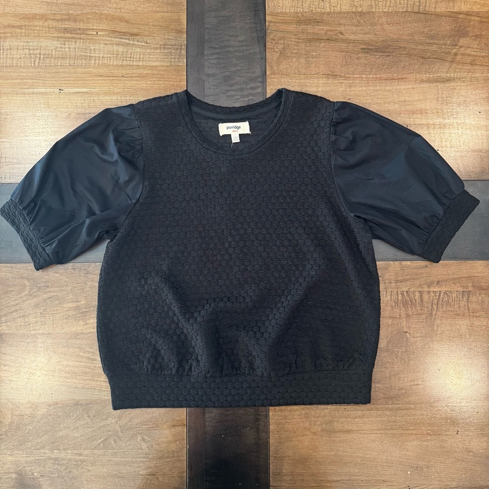 Anthropologie Porridge Puff-Sleeve Pullover Top NWT